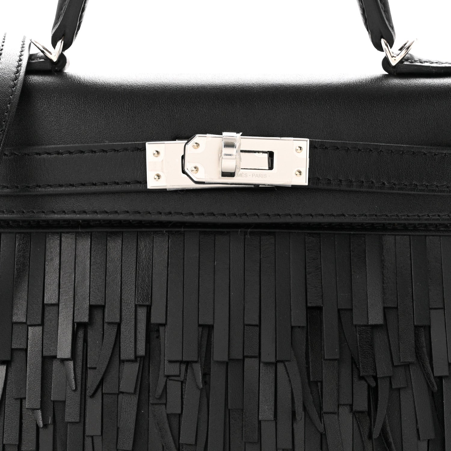Tadelakt Sombrero Box Pampilles Mini Kelly Sellier 20 Black