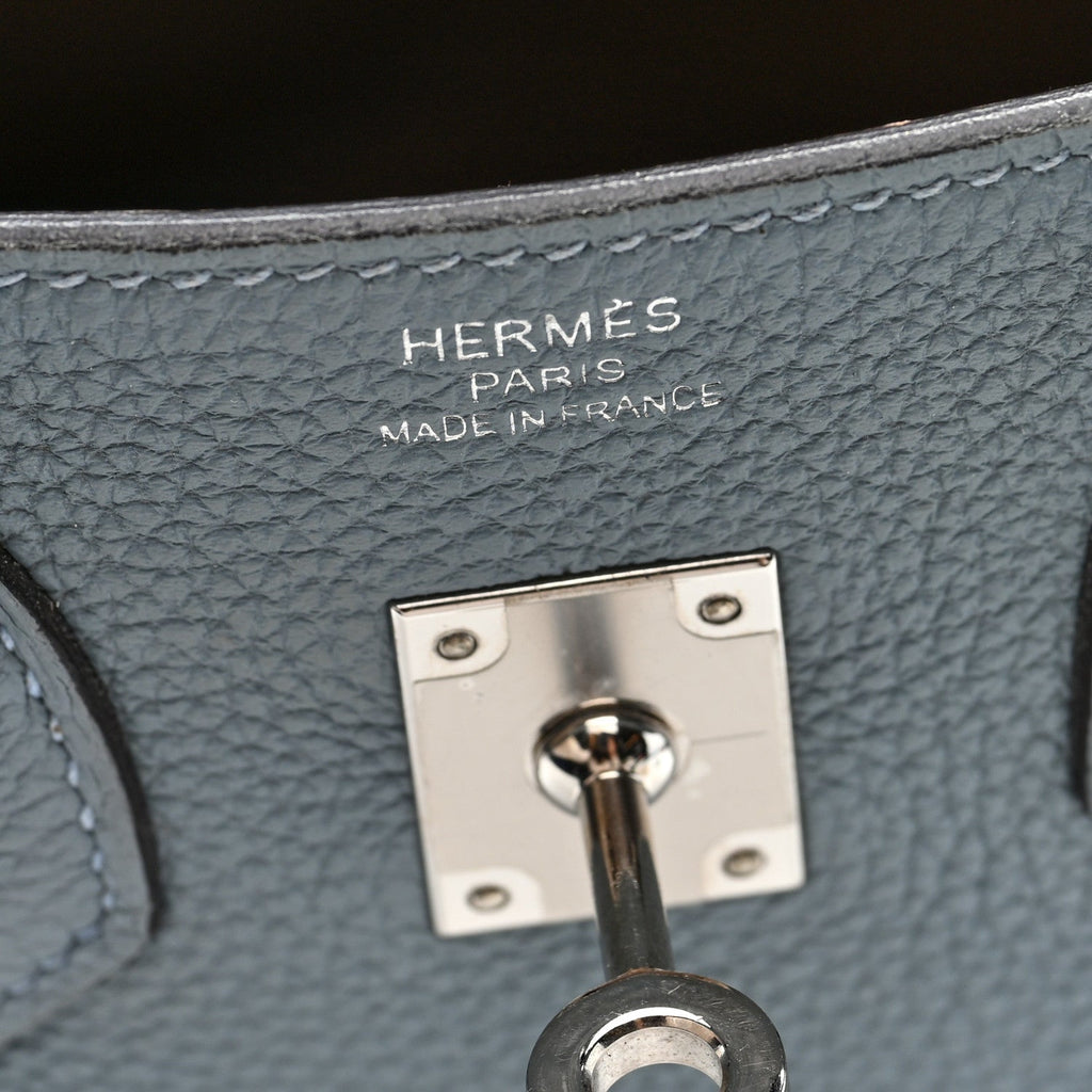 Togo Verso Birkin 25 Bleu Lin Chai