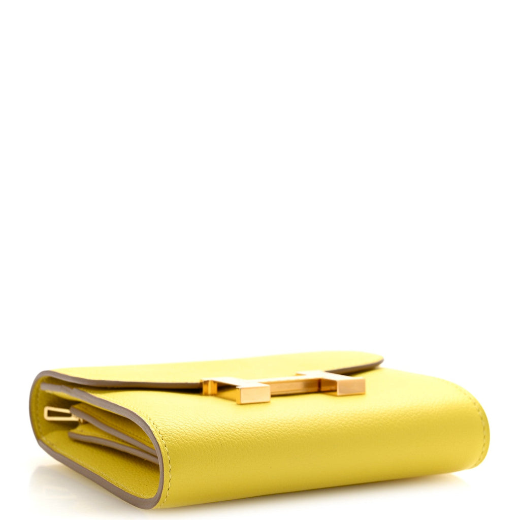 Evercolor Constance Compact Passant Wallet Lime