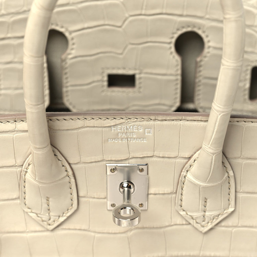 Matte Alligator Birkin 25 Beton