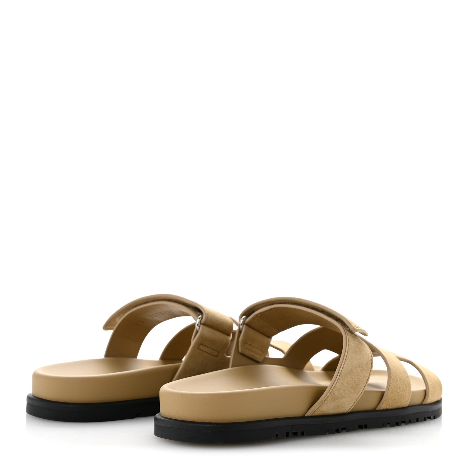 Suede Goatskin Womens Chypre Sandals 38 Beige Sable