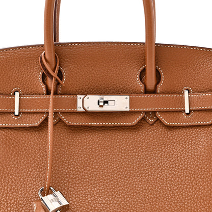 Taurillon Clemence Birkin 30 Gold