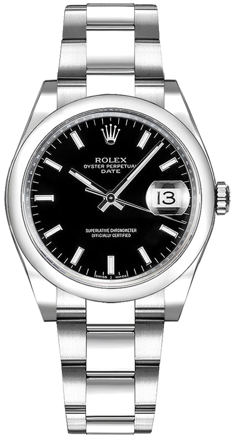 Rolex Oyster Perpetual Date 34 Black Dial Watch 115200