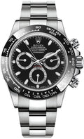Rolex Cosmograph Daytona Men's Black Dial Oystersteel Watch 116500LN-0002