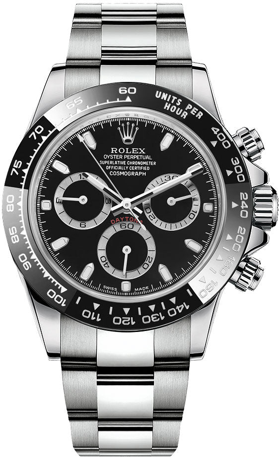 Rolex Cosmograph Daytona Men's Black Dial Oystersteel Watch 116500LN-0002