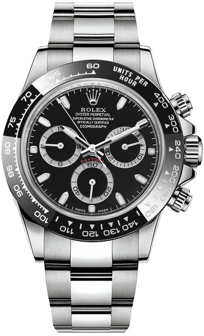 Rolex Cosmograph Daytona Oystersteel Black Dial Men's Watch 116500LN-0002