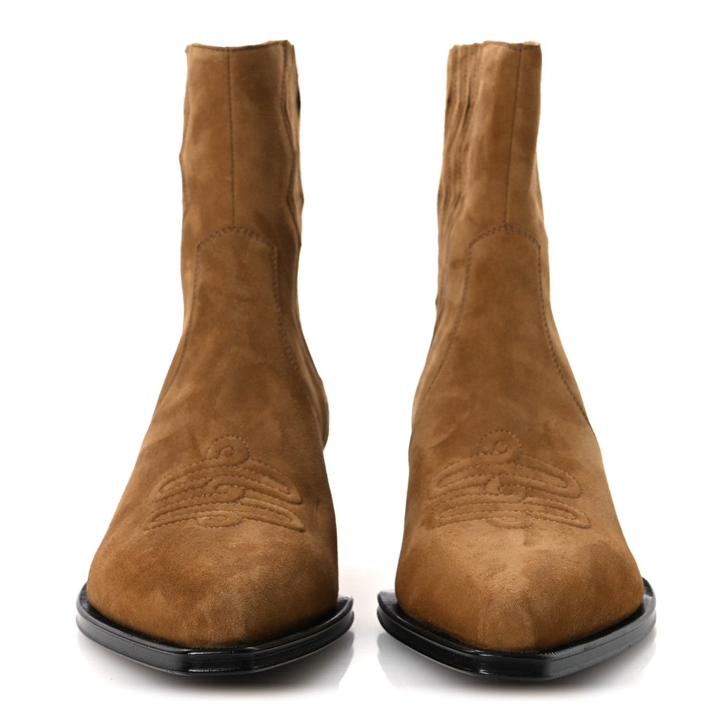 Suede Goatskin Womens Vegas 35 Ankle Boot 41 Brun Fume