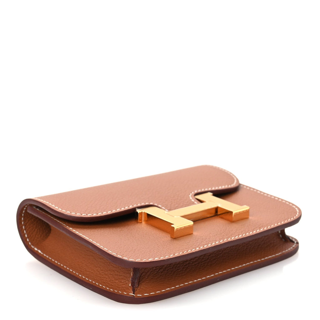 Evercolor Bi-Color Constance Slim Wallet Gold Lime