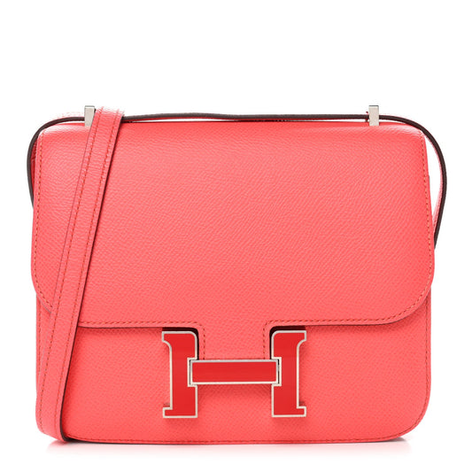 Epsom Enamel Constance 18 Rose Texas Rouge De Coeur