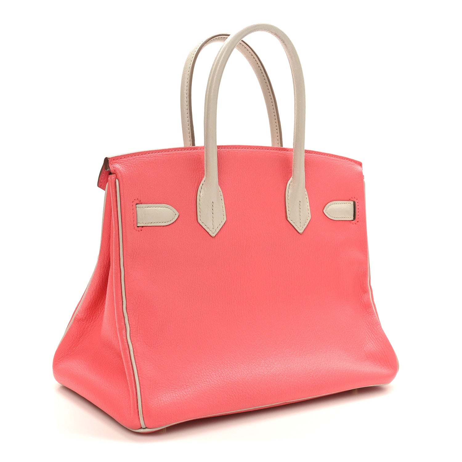 Chevre Mysore Horseshoe Birkin 30  Rose Lipstick Gris Perle