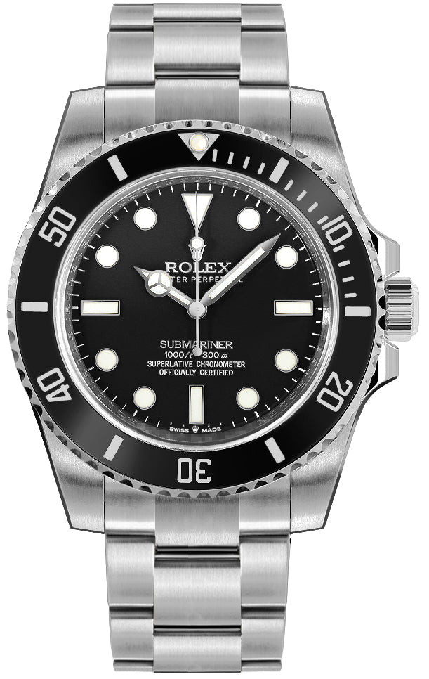 Rolex Submariner Black Dial Stainless Steel Men's Watch 124060-0001