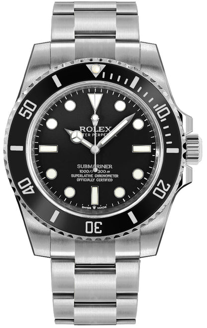 Rolex Submariner Black Dial Stainless Steel Men's Watch 124060-0001