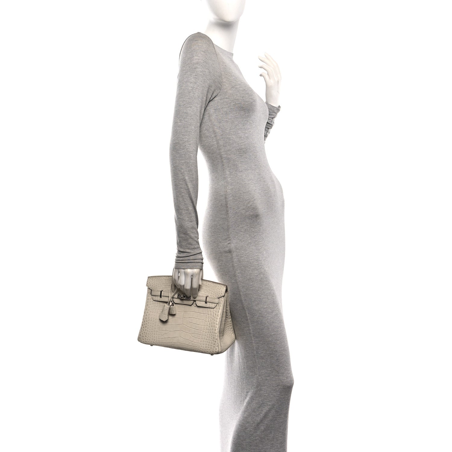 Matte Alligator Birkin 25 Beton