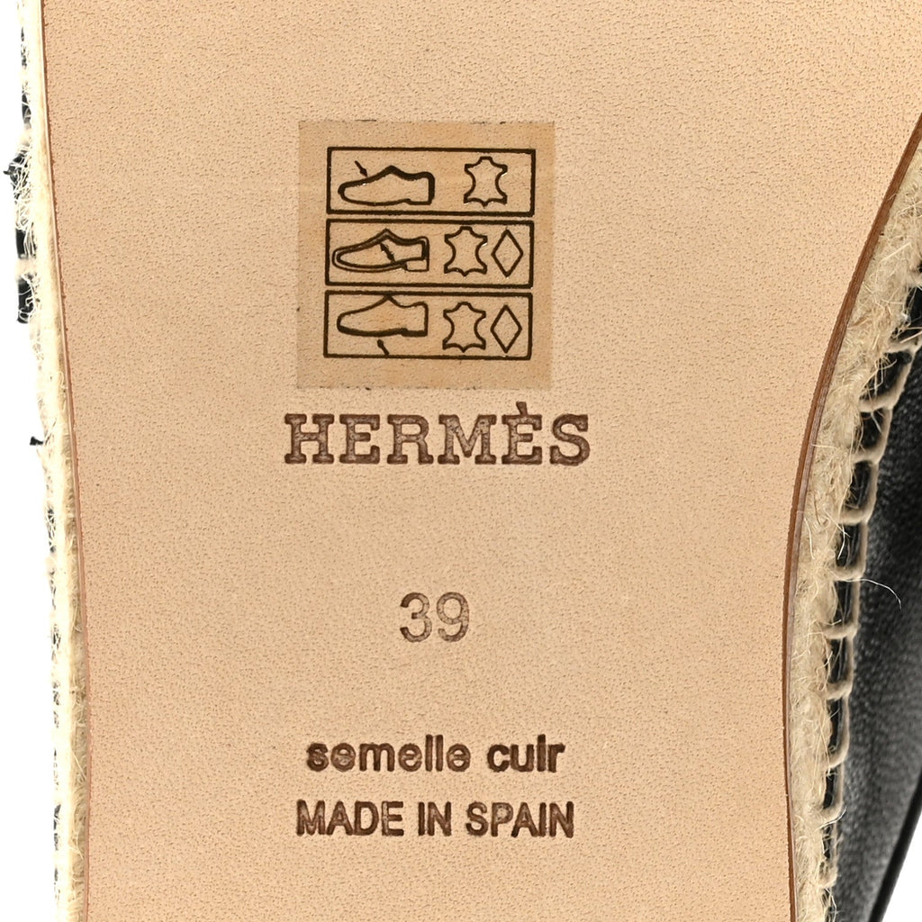 Goatskin Feria Espadrille 39 Black