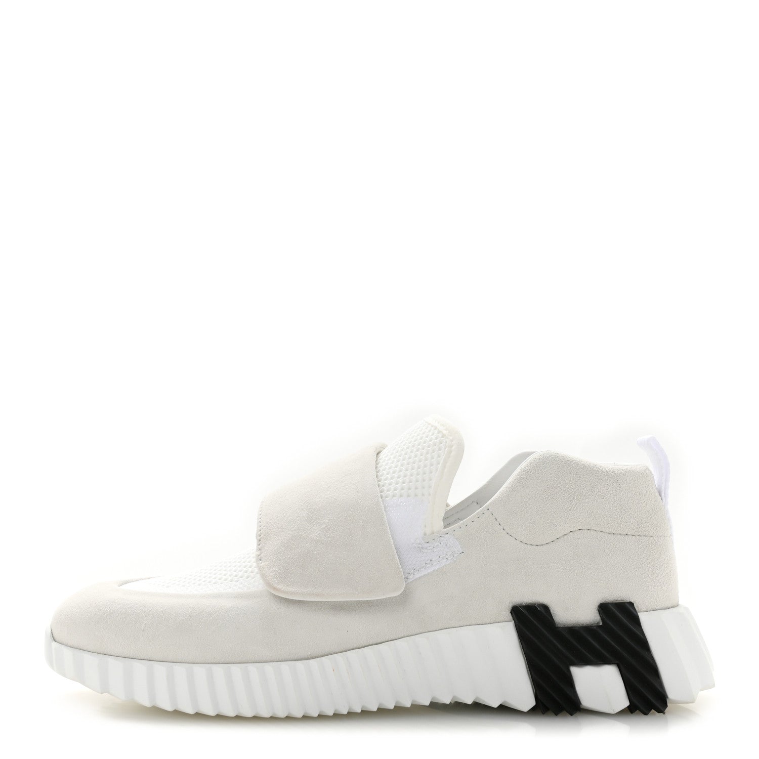 Suede Goatskin Mesh Fabric H Sneakers 38 White