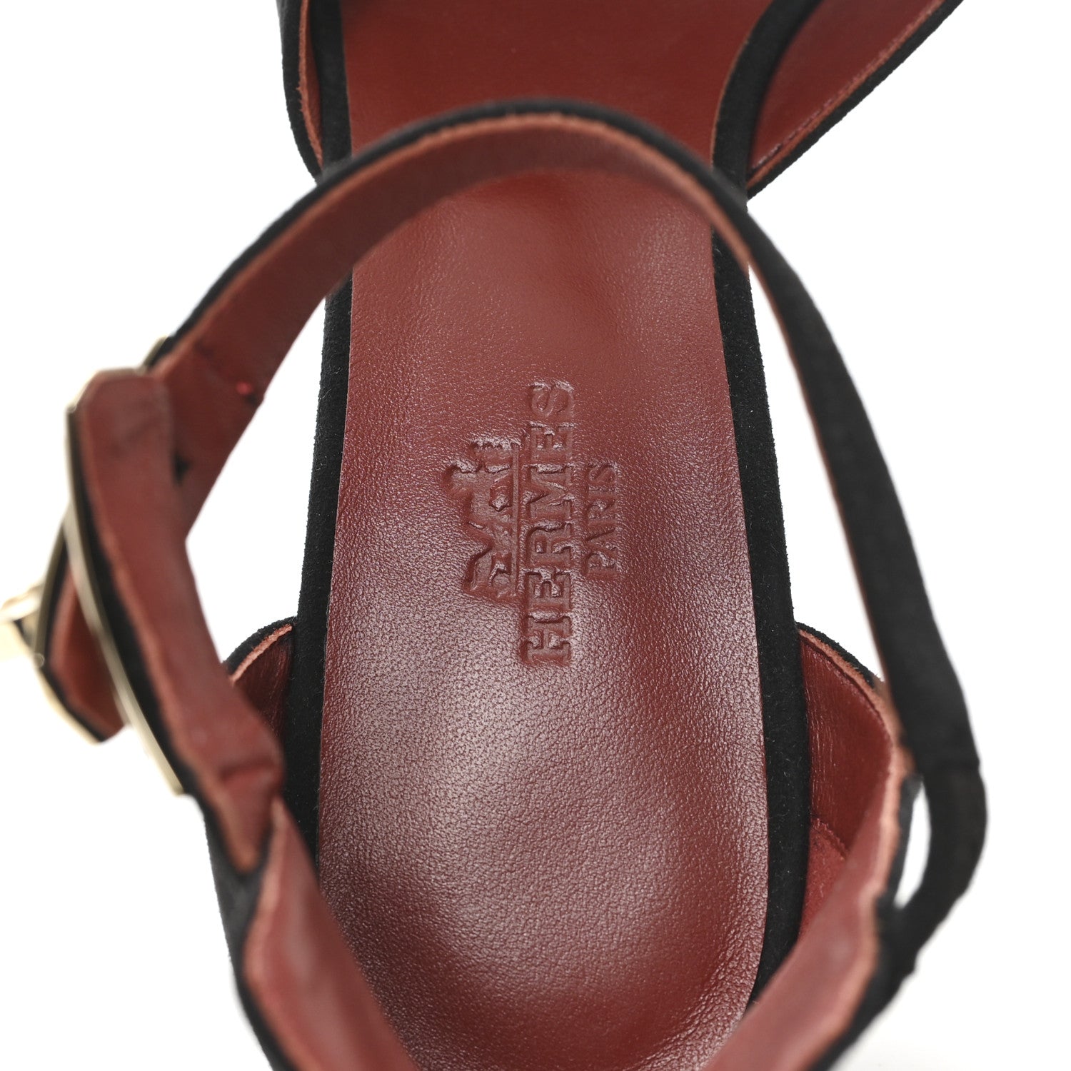 Suede Goatskin Baby 90 Pump 37 Black