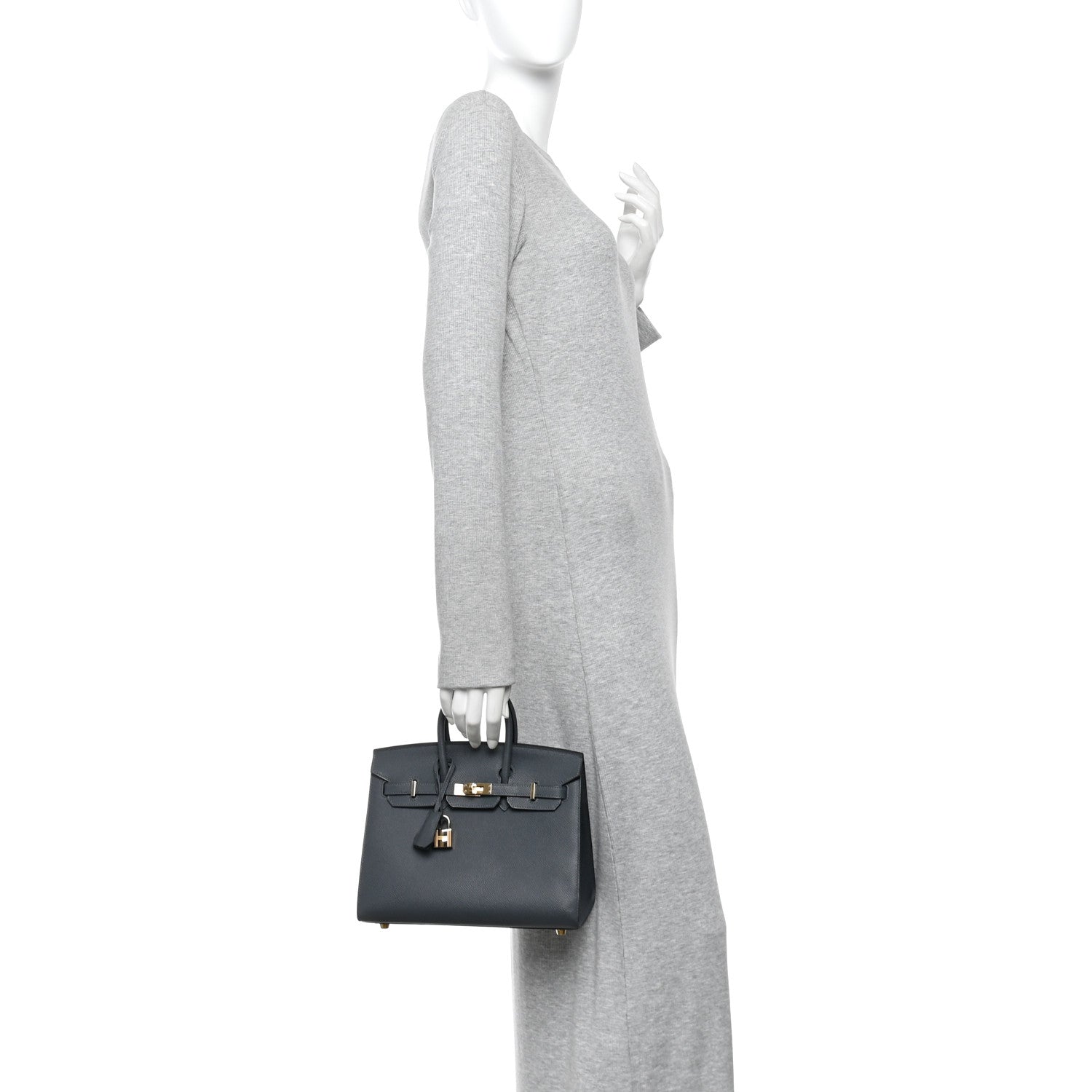 Epsom Birkin Sellier 25 Gris Misty