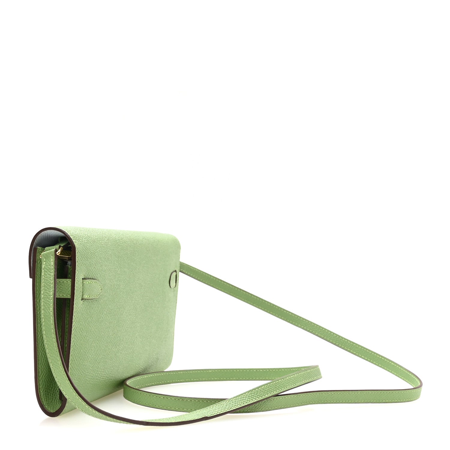 Epsom Verso Kelly Wallet To Go  Vert Criquet Bleu Brume