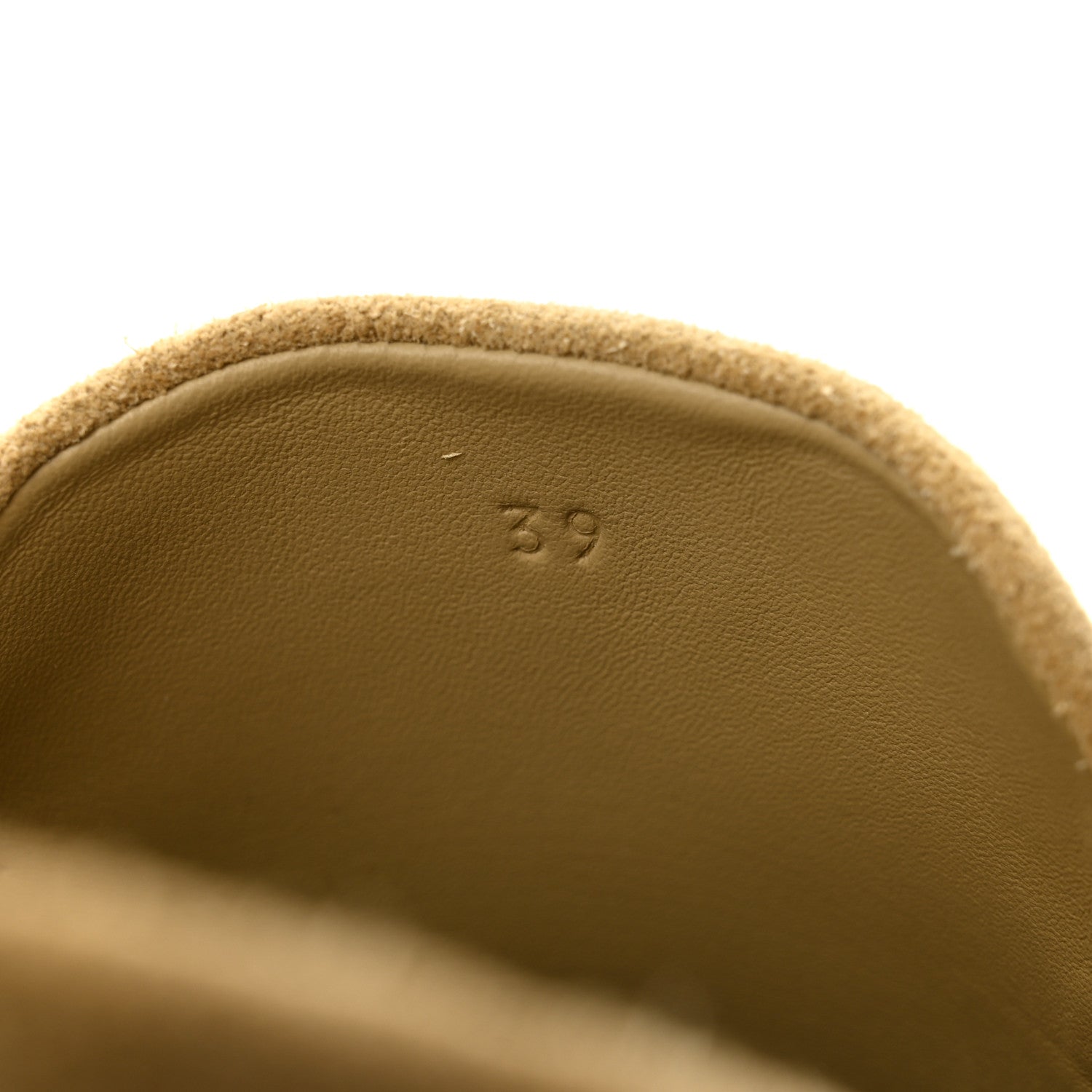 Suede Calfskin Womens Go Mules 39 Beige Sable
