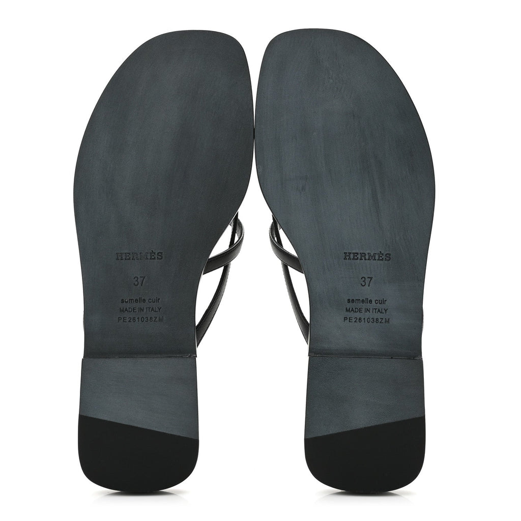 Calfskin Miss Sandals 37 Black