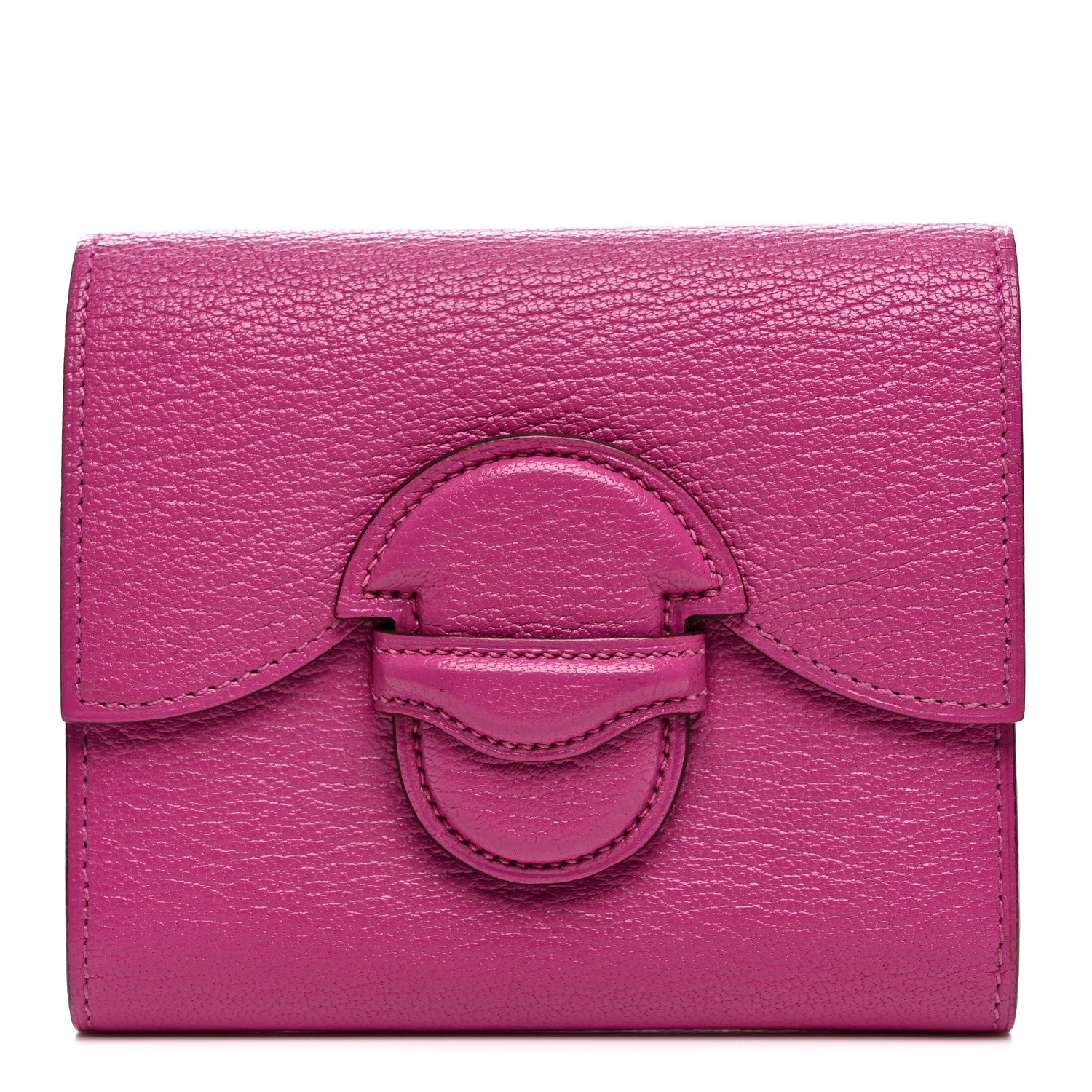 Chevre Mysore 1938 Wallet 19 Rose Pourpre