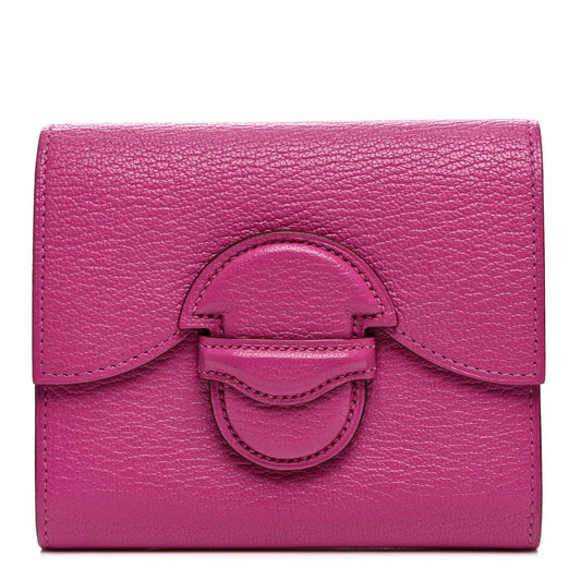 Chevre Mysore 1938 Wallet 19 Rose Pourpre