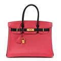 Chevre Mysore Horseshoe Birkin 30 Bougainvillea Black