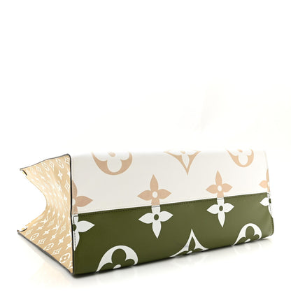 Monogram Giant Onthego GM Kaki Beige