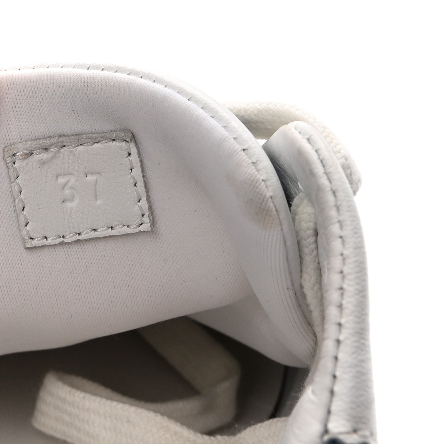 Denim Suede Goatskin Bouncing Sneakers 37 Bleu Clair White