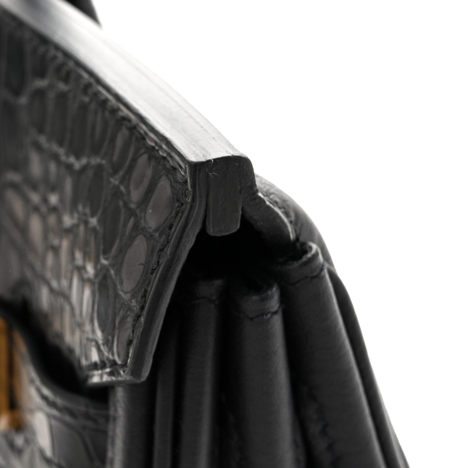 Togo Matte Alligator Birkin Touch 25 Black