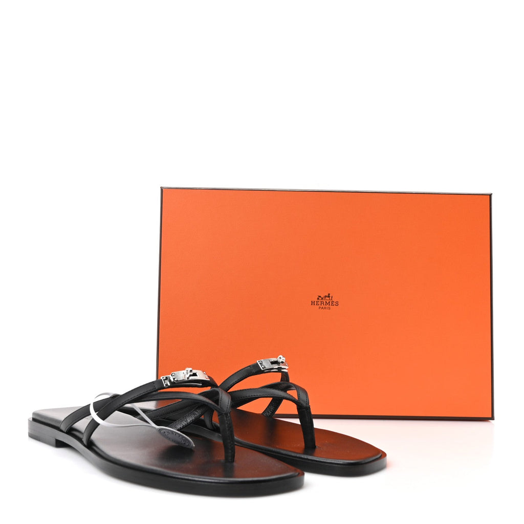Calfskin Miss Sandals 39 Black