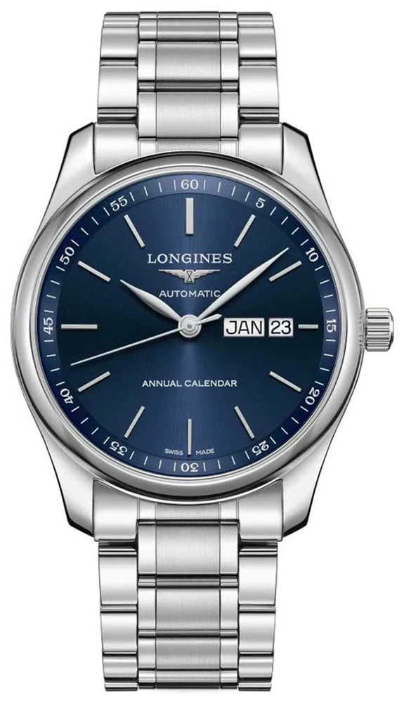 Longines Master Collection Automatic Stainless Steel Blue Dial Date/Month Mens Watch L2.910.4.92.6