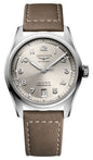 Longines Spirit Automatic COSC Stainless Steel Champagne Dial Beige Leather Strap Date Unisex Watch L3.410.4.63.2