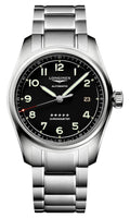 Longines Spirit Prestige Edition Automatic COSC Stainless Steel Black Dial Interchangeable Brown Leather/NATO Strap Date Mens Watch L3.810.4.53.9