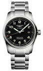 Longines Spirit Prestige Edition Automatic COSC Stainless Steel Black Dial Interchangeable Brown Leather/NATO Strap Date Mens Watch L3.810.4.53.9