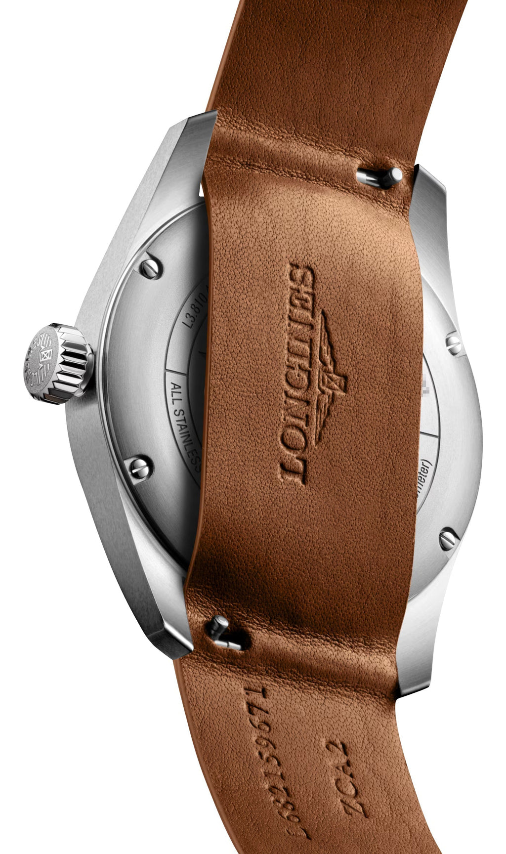 Longines Spirit Prestige Edition Automatic COSC Stainless Steel Black Dial Interchangeable Brown Leather/NATO Strap Date Mens Watch L3.810.4.53.9