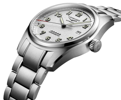 Longines Spirit Prestige Edition Automatic COSC Stainless Steel Silver Dial Interchangeable Brown Leather/NATO Strap Date Mens Watch L3.810.4.73.9
