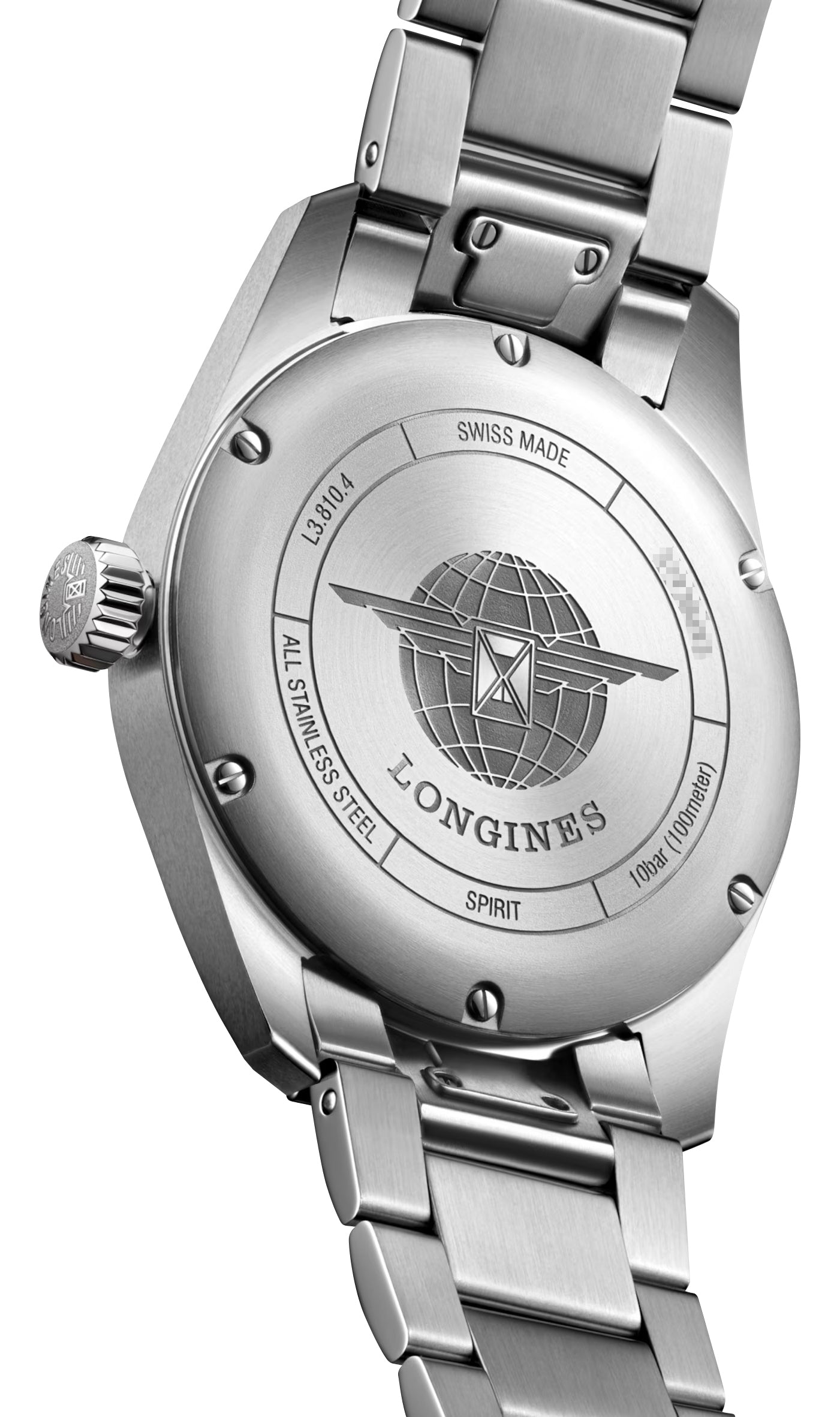 Longines Spirit Prestige Edition Automatic COSC Stainless Steel Silver Dial Interchangeable Brown Leather/NATO Strap Date Mens Watch L3.810.4.73.9