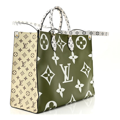 Monogram Giant Onthego GM Kaki Beige