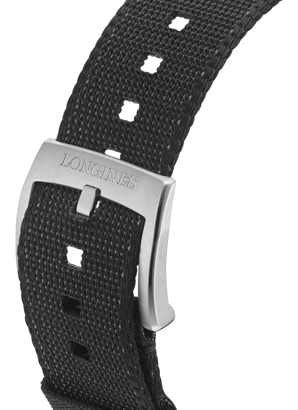 Longines Spirit Automatic COSC Titanium Gray Dial Black Nylon Strap Mens Watch L3.810.1.53.2