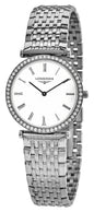 Longines La Grande Classique Stainless Steel White Dial Diamonds Quartz Womens Watch L4.513.0.11.6