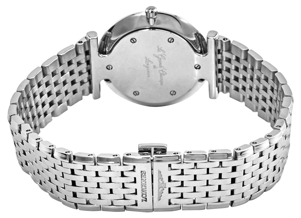 Longines La Grande Classique Stainless Steel White Dial Diamonds Quartz Womens Watch L4.513.0.11.6
