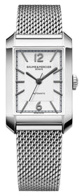 Baume & Mercier Hampton Automatic Stainless Steel Mesh Silver Dial Mens Watch M0A10672