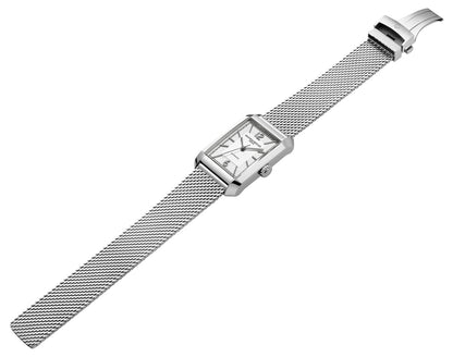 Baume & Mercier Hampton Automatic Stainless Steel Mesh Silver Dial Mens Watch M0A10672