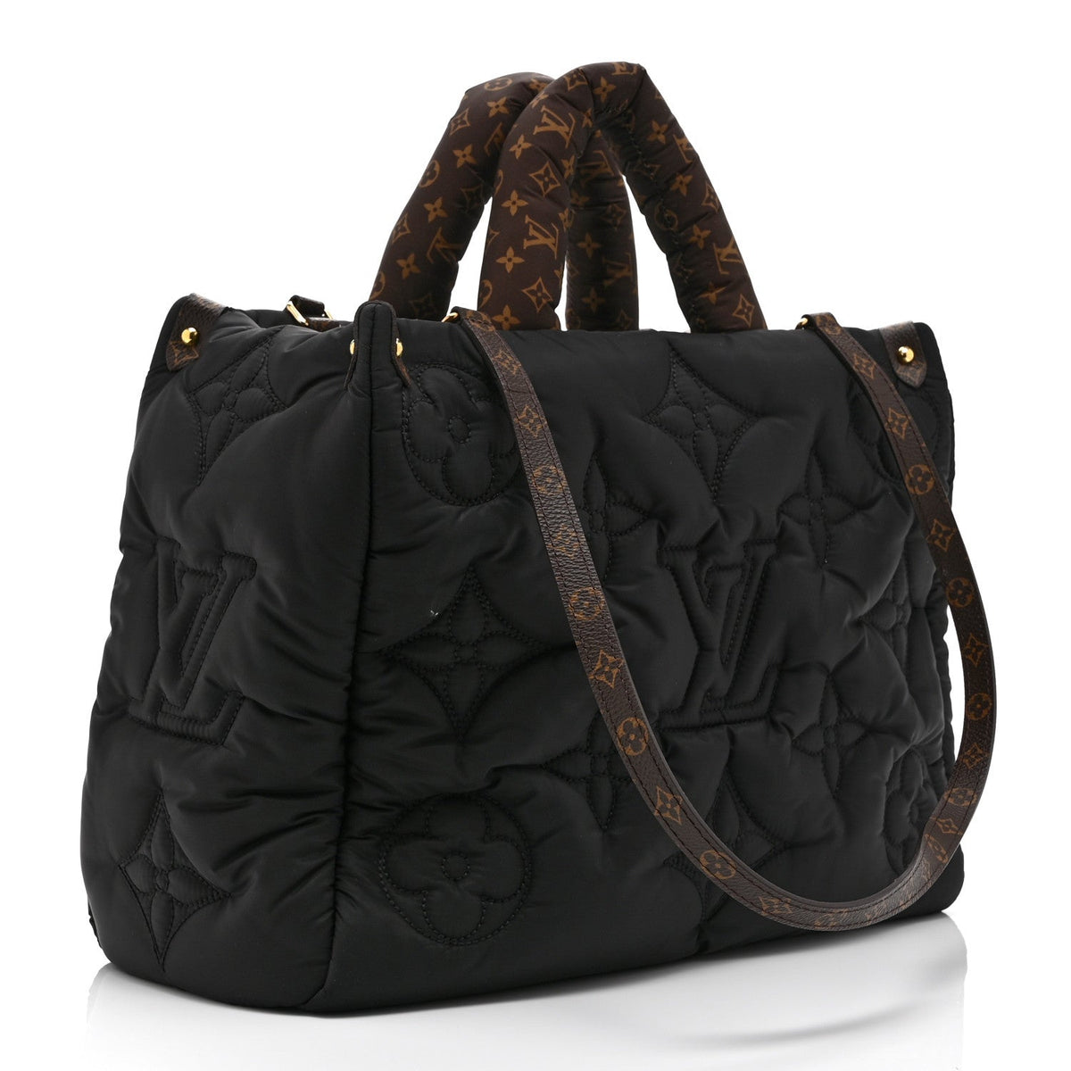 Econyl Monogram Pillow Giant Onthego MM Black