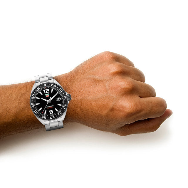 Tag Heuer Formula 1 Quartz Black Dial Silver Steel Strap Watch for Men - WAZ1110.BA0875
