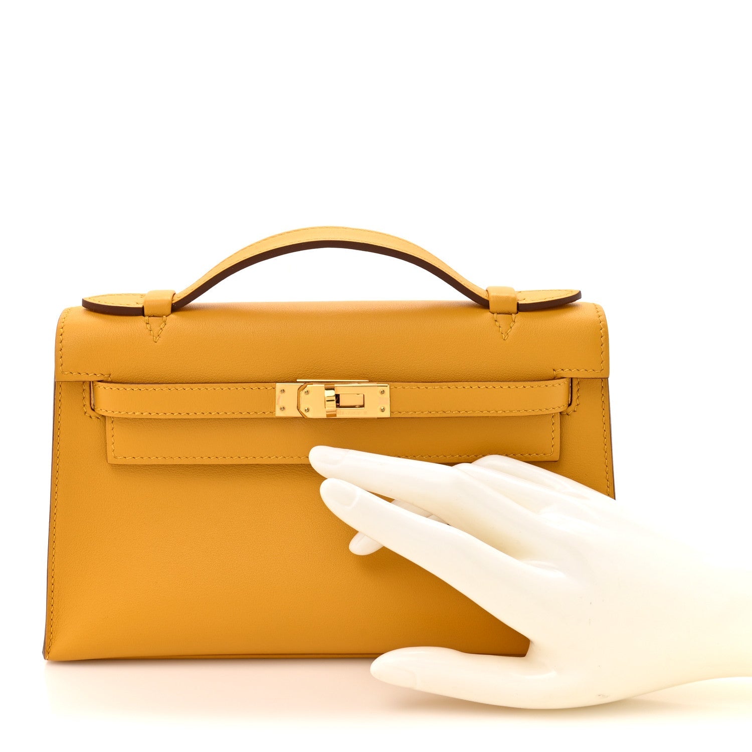 Swift Kelly Pochette Clutch Jaune Ambre