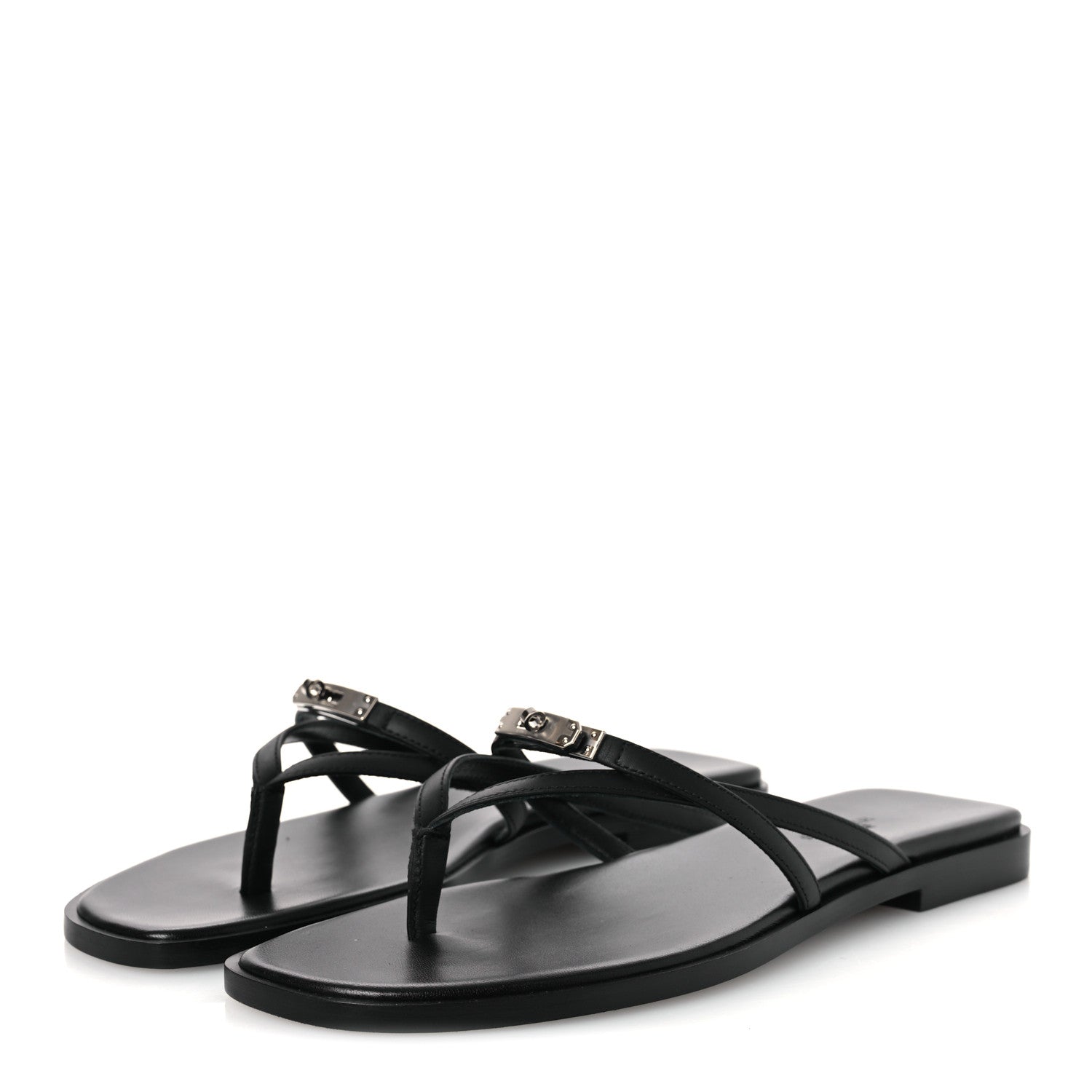 Calfskin Miss Sandals 37 Black