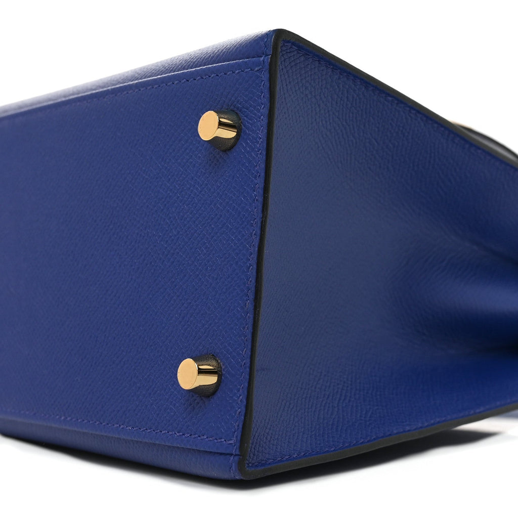 Epsom Kelly Sellier 28 Bleu Electrique