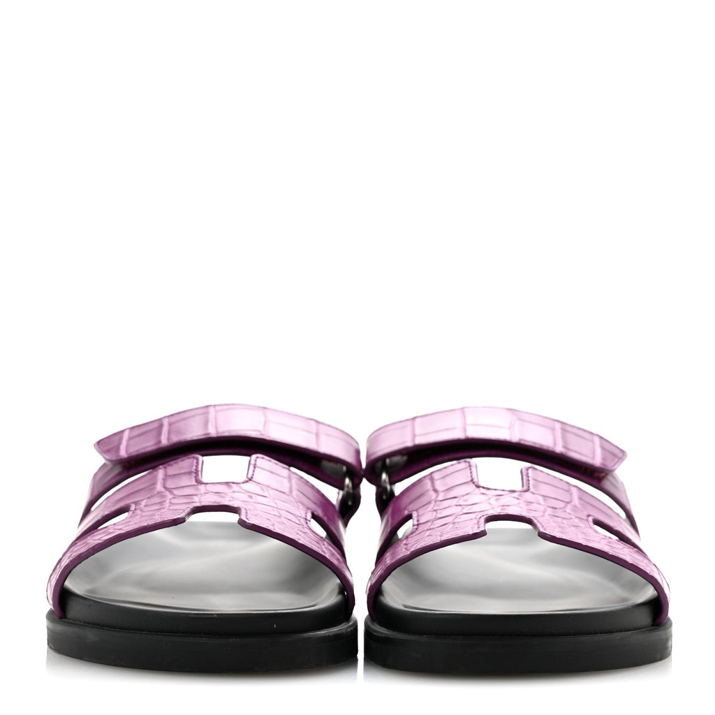 Matte Alligator Womens Chypre Sandals 38.5 Anemone